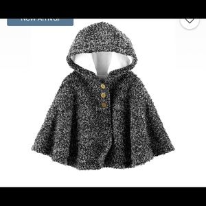 Carters Fleeced line wool poncho. 18 mos